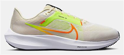 Nike Air Zoom Pegasus 40 Ανδρικά Αθλητικά Παπούτσια Running Λευκά από το Epapoutsia