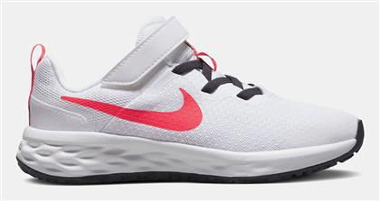 Nike Αθλητικά Παιδικά Παπούτσια Running Revolution 6 White / Sea Coral / Gridiron / Laser Orange