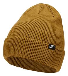 Nike Beanie Unisex Σκούφος με Rib Πλέξη σε Κίτρινο χρώμα
