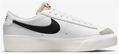 Nike Blazer Low Γυναικεία Flatforms Sneakers White Black / Sail / Team Orange