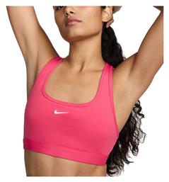 Nike Dri-Fit Swoosh Light Support Γυναικείο Αθλητικό Μπουστάκι Aster Pink, White με Επένδυση