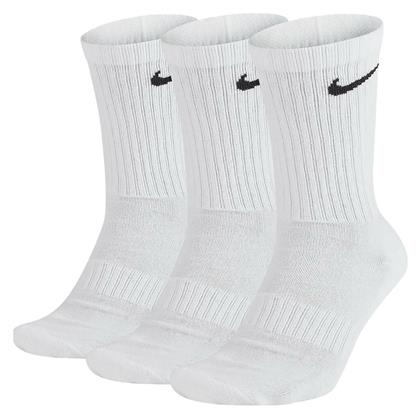 Nike Everyday Cushioned Αθλητικές Κάλτσες Λευκές 3 Ζεύγη