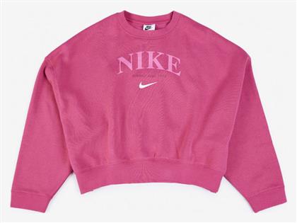 Nike Fleece Παιδικό Φούτερ Φούξια Trend Crew