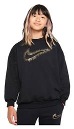 Nike Fleece Παιδικό Φούτερ Μαύρο