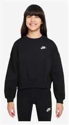 Nike Fleece Παιδικό Φούτερ Μαύρο Sportswear Club