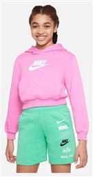 Nike Fleece Παιδικό Φούτερ με Κουκούλα Ροζ