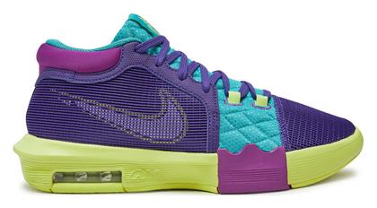 Nike LeBron Witness 8 Μπασκετικά Παπούτσια Field Purple / Dusty Cactus / Light Lemon Twist / Λευκό από το Modivo
