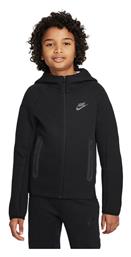 Nike Παιδική Ζακέτα Φούτερ Fleece Μαύρη Sportswear Tech από το Outletcenter