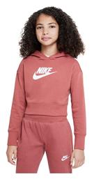 Nike Παιδικό Φούτερ Cropped με Κουκούλα Μπορντό από το Outletcenter