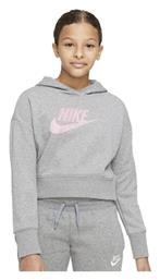 Nike Παιδικό Φούτερ Cropped με Κουκούλα Γκρι Sportswear από το Cosmossport