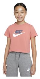 Nike Παιδικό Καλοκαιρινό Crop Top Κοντομάνικο Ροζ Futura από το Cosmossport