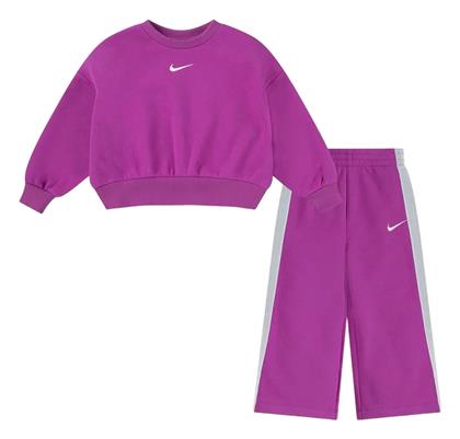 Nike Παιδικό Σετ Φόρμας Μωβ Crew Pant