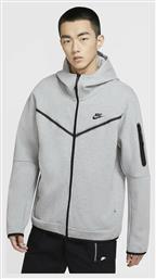 Nike Tech Fleece Ζακέτα Heather Grey με Κουκούλα