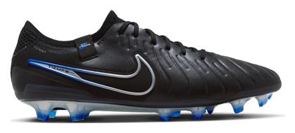 Nike Tiempo Legend 10 Elite FG Χαμηλά Ποδοσφαιρικά Παπούτσια με Τάπες Μαύρα από το Zakcret Sports