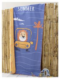 Nima Kids Πετσέτα Θαλάσσης 70x140 Lion Trip Μπλε