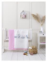 Nima Love Σετ Βρεφικά Σεντόνια Λίκνου Βαμβακερά Ροζ 70x110εκ. 2τμχ