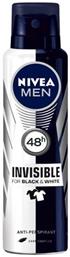 Nivea Men Invisible for Black & White Anti-perspirant Αποσμητικό 48h σε Spray 150ml