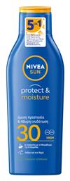 Nivea Protect & Moisture Αδιάβροχη Αντηλιακή Κρέμα για το Σώμα SPF30 200ml