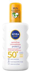 Nivea Sun Sensitive Immediate Protect Sun Αδιάβροχη Αντηλιακή Λοσιόν για το Σώμα SPF50 σε Spray 200ml από το Pharm24