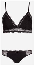 Norddiva Δαντελένιο Σετ Εσωρούχων Bralette με Brazil Μαύρο