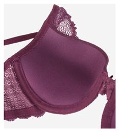 Norddiva Δαντελένιο Σετ Εσωρούχων Σουτιέν με Brazil Μπορντώ