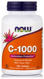 Now Foods C-1000 Sustained Release Antioxidant Protection With Rose Hips Βιταμίνη για Ενέργεια & Ανοσοποιητικό 1000mg 100 ταμπλέτες από το Pharm24