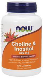 Now Foods Choline & Inositol 500mg Συμπλήρωμα για το Άγχος 100 κάψουλες από το Pharm24