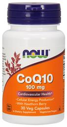 Now Foods CoQ10 100mg with Hawthorn Berry χωρίς Γλουτένη 30 φυτικές κάψουλες