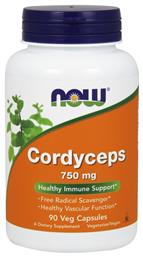 Now Foods Cordyceps Organic 750mg 90 φυτικές κάψουλες από το Pharm24