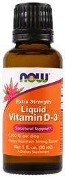 Now Foods Liquid Vitamin D-3 Βιταμίνη για Ανοσοποιητικό 1000iu 30ml