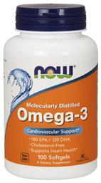 Now Foods Molecularly Distilled Omega 3 Ιχθυέλαιο 100 μαλακές κάψουλες