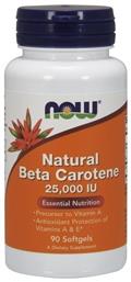Now Foods Natural Beta Carotene Βιταμίνη 25000iu 1τμχ
