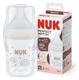 Nuk Perfect Match Πλαστικό με Θηλή Σιλικόνης για 0+ μηνών 150ml