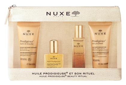 Nuxe Huile Prodigieuse Beauty Ritual Σετ Περιποίησης για Ενυδάτωση & Λάμψη με Αφρόλουτρο , Κρέμα Σώματος & Λάδι Μαλλιών 30ml