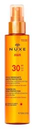 Nuxe Sun Tanning Oil Αδιάβροχο Αντηλιακό Λάδι Προσώπου και Σώματος SPF30 σε Spray 150ml