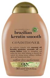 OGX Brazilian Keratin Smooth Conditioner Αναδόμησης/θρέψης για Όλους τους Τύπους Μαλλιών 385ml