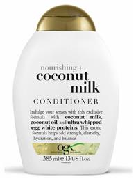 OGX Nourishing + Coconut Milk Conditioner Αναδόμησης/θρέψης για Όλους τους Τύπους Μαλλιών 385ml