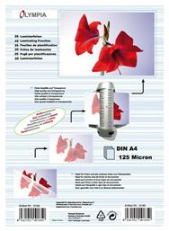 Olympia Din A4 125 Micron Φύλλα Πλαστικοποίησης 25 Τμχ.