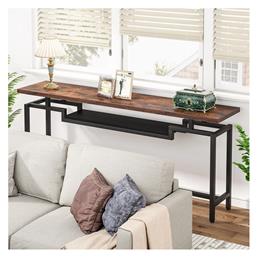 Onole Κονσόλα από Ξύλο & Μέταλλο Καρυδί - Μαύρο Μ180xΠ35xΥ82εκ.
