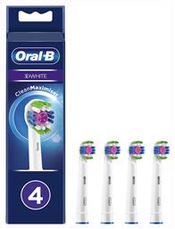 Oral-B 3D White Ανταλλακτικές Κεφαλές για Ηλεκτρική Οδοντόβουρτσα CleanMaximiser 4τμχ από το e-Fresh