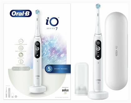 Oral-B IO Series 7 Ηλεκτρική Οδοντόβουρτσα με Χρονομετρητή White Alabaster