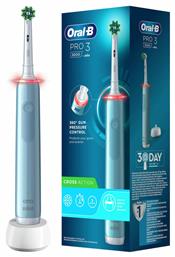 Oral-B Pro 3 3000 Ηλεκτρική Οδοντόβουρτσα με Χρονομετρητή και Αισθητήρα Πίεσης Blue & Cross Action