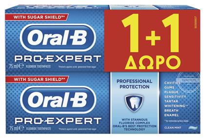 Oral-B Pro Expert Professional Protection Οδοντόκρεμα για Ευαίσθητα Δόντια , Ουλίτιδα , Πλάκα & Τερηδόνα 2x75ml