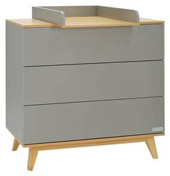 Oslo Βρεφική Συρταριέρα με 3 Συρτάρια Γκρι 90x53x88cm