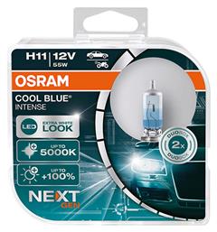 Osram Λάμπες Αυτοκινήτου PGJ19-2 Intense NextGeneration H11 Αλογόνου 5000K Ψυχρό Λευκό 12V 55W 2τμχ