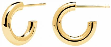 P D Paola Mini Cloud Σκουλαρίκια Κρίκοι από Ασήμι με Πέτρες