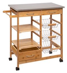 Pakketo Esla Ραφιέρα Κουζίνας Ξύλινη Λευκή 73.5x37x86cm