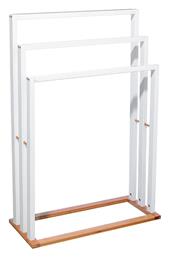 Pakketo Tower Κρεμάστρα Δαπέδου από Ξύλο Λευκή 55x24x82cm