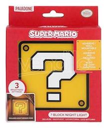 Paladone Παιδικό Διακοσμητικό Φωτιστικό Super Mario Question Κίτρινο 16εκ.