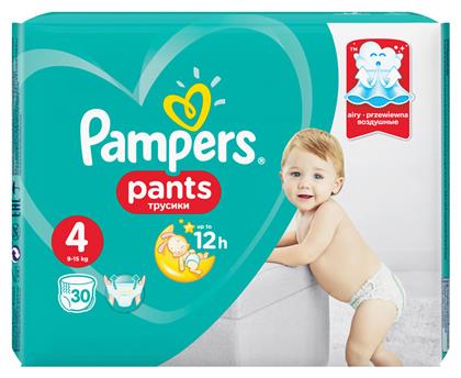 Pampers Pants Πάνες Βρακάκι No. 4 για 9-15kg 30τμχ